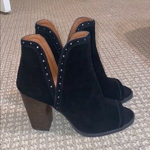 Lucky brand peep toe booties